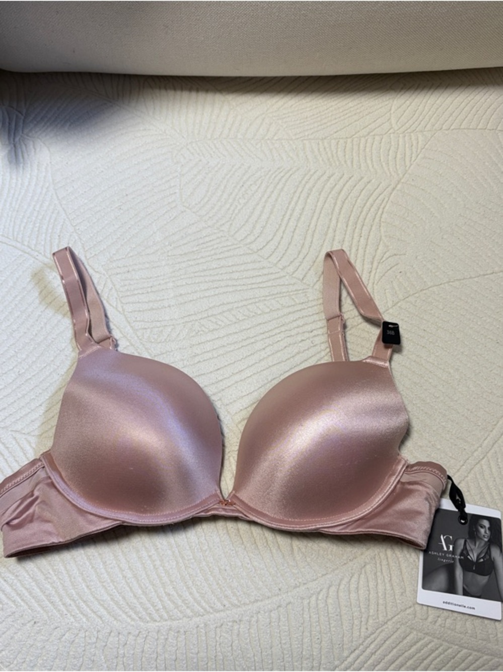 Ashley Graham Satin Blush T-Shirt Bra